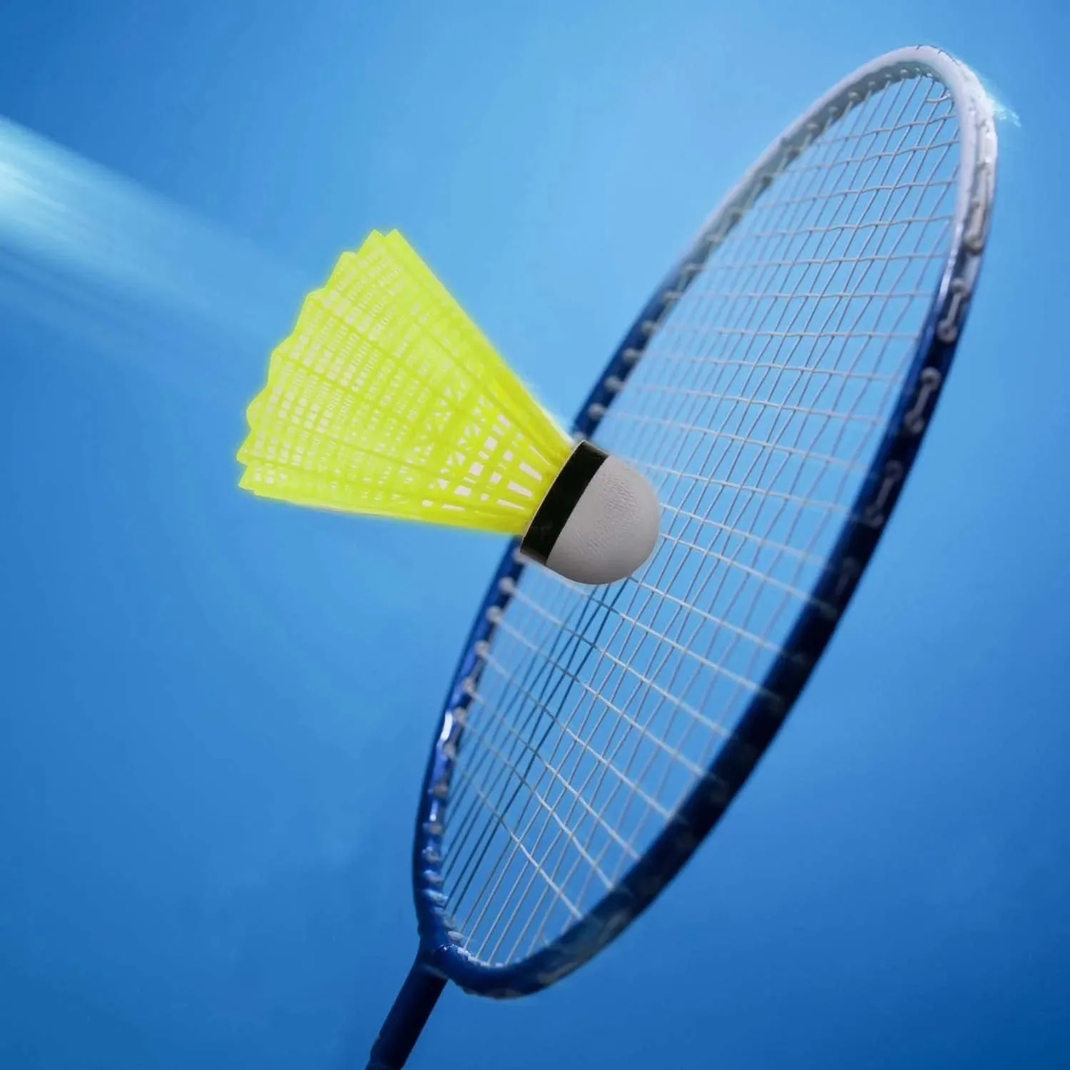 12-Pack Advanced Nylon Feather Shuttlecocks,High Speed Badminton Balls (Yellow,Nylon) with Great Stability and Durability,Indoor Outdoor Sports Hight Speed Training Badminton Birdies