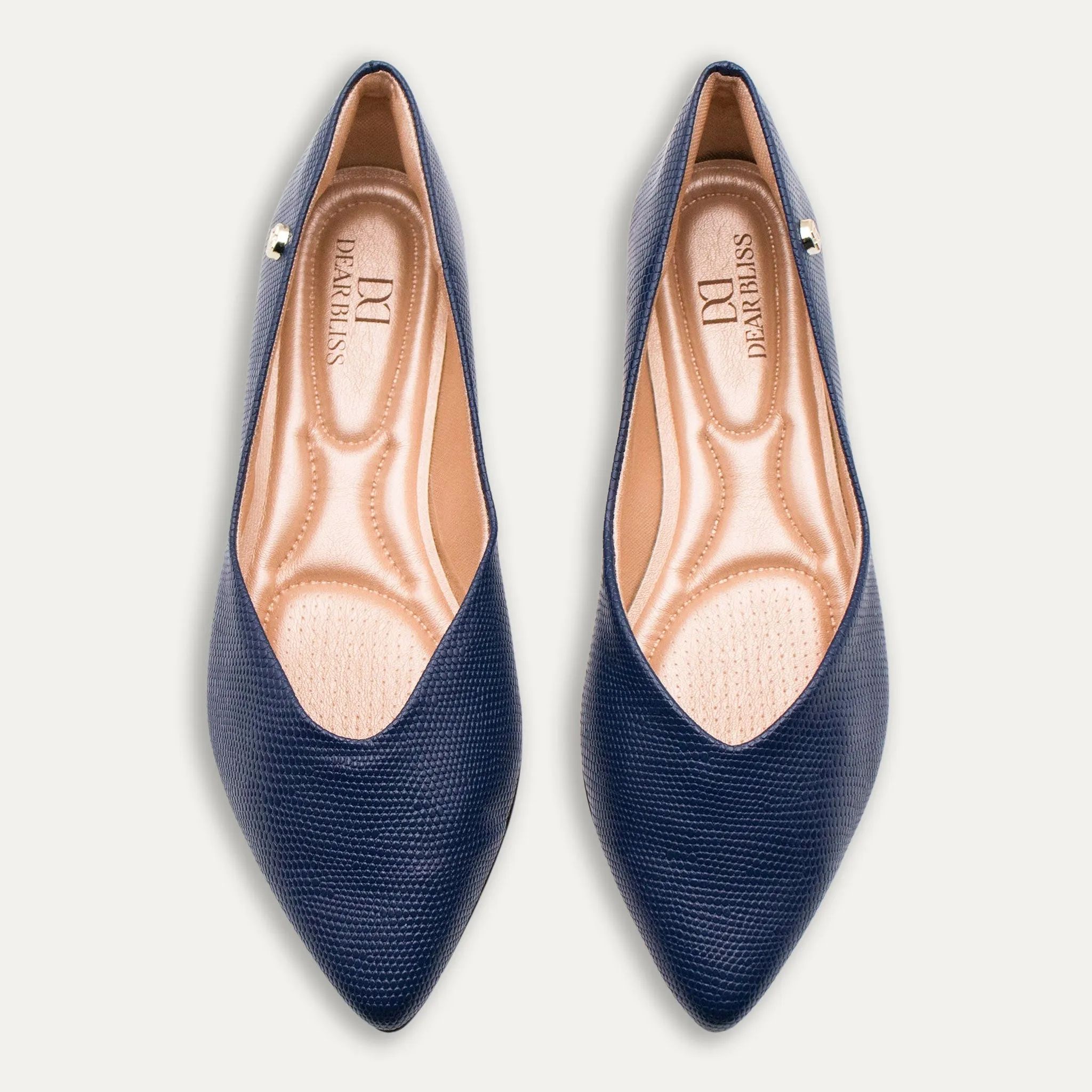 Adella Marine Pointed Toe Flats