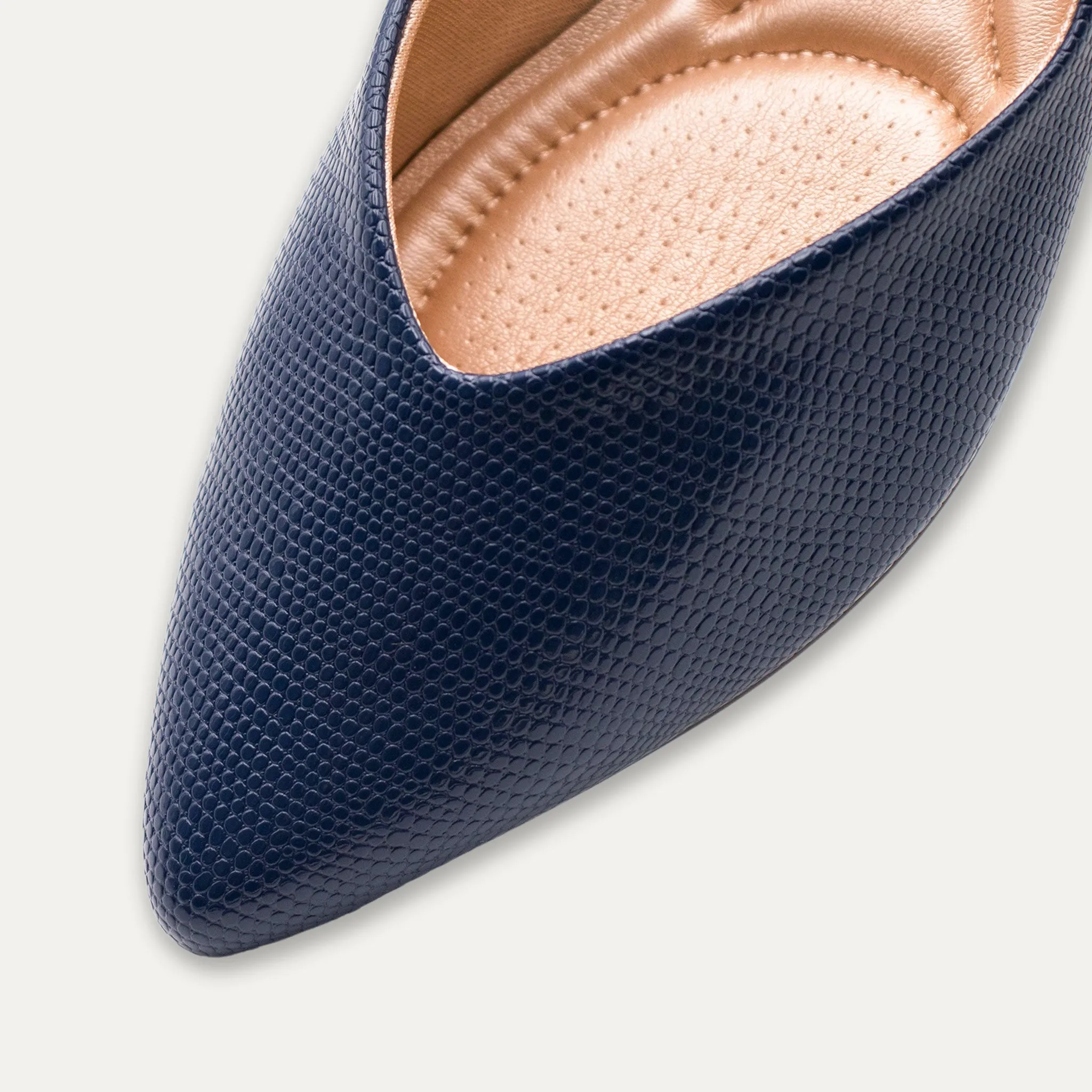 Adella Marine Pointed Toe Flats