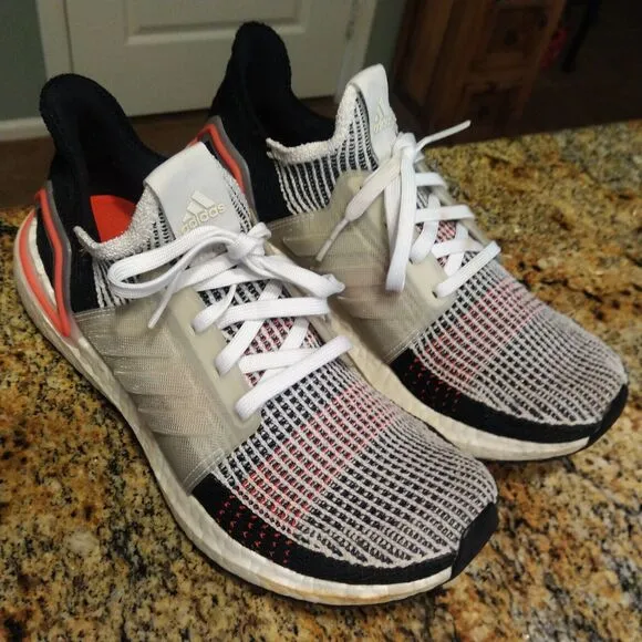 Adidas Ultra Boost 19 Trainers | US 7 | Cloud White Active Flyknit