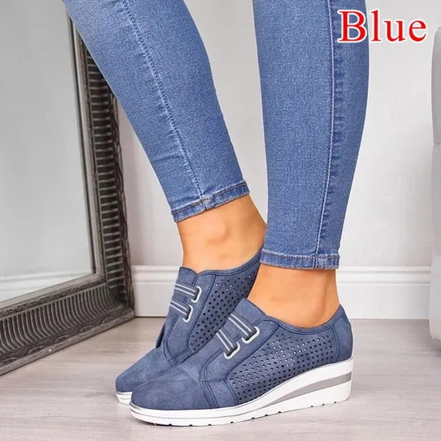Adisputent Summer Women Flats Shoes Female Hollow Breathable Mesh Casual Shoes for Ladies slip on flats Loafers shoes Beach