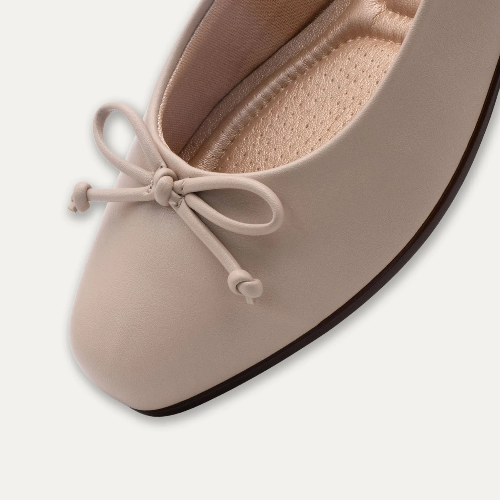Adria Napa Bow Nude Ballet Flats