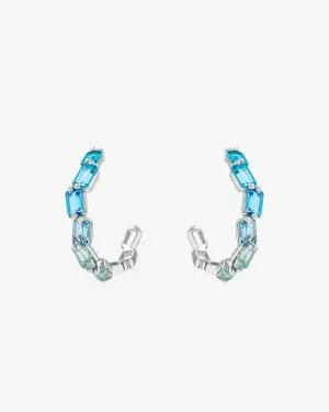 Ann Light Blue Ombre Midi Hoops