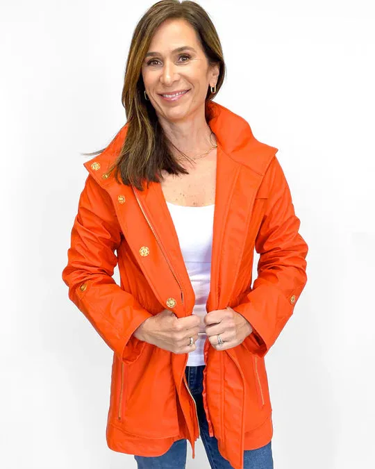 Anna 100% Waterproof Raincoat - Orange