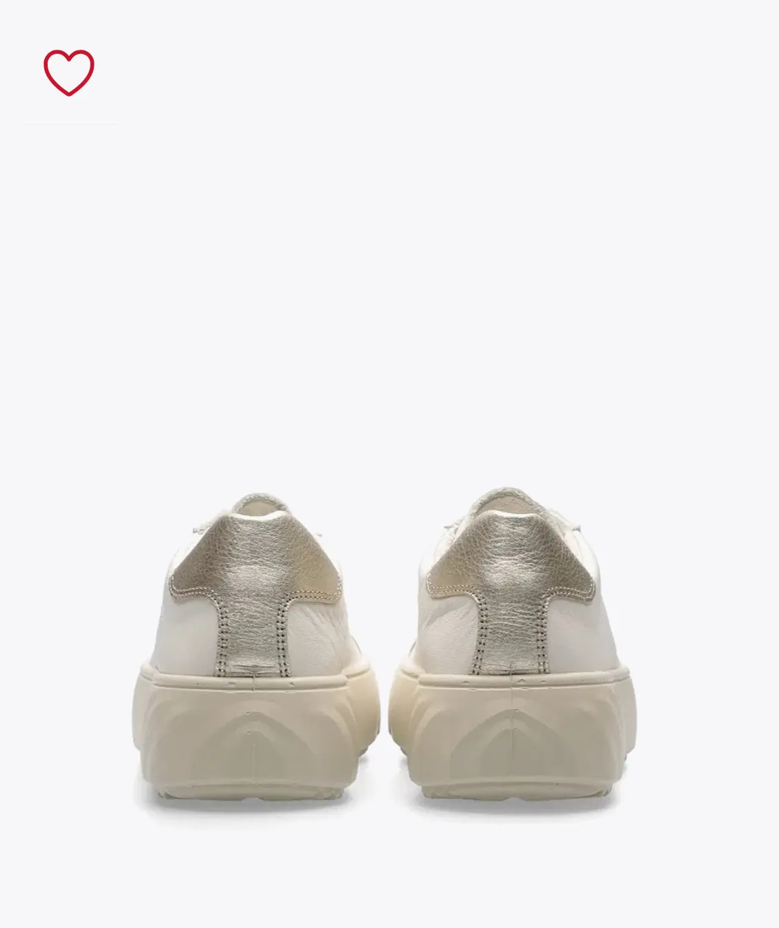 Ara - 46523 Cream Trainers with a Gold Trim