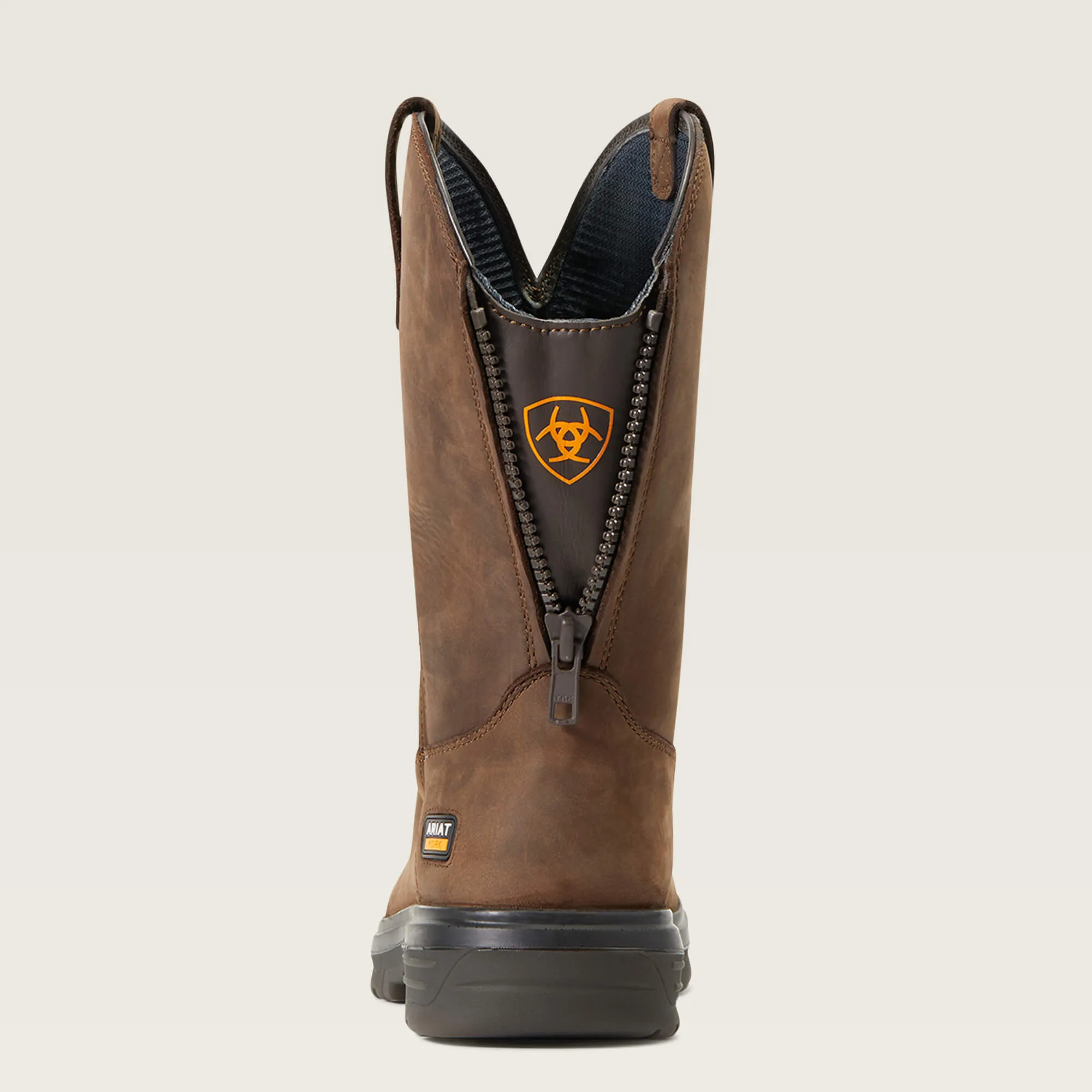 Ariat Men's Turbo Moc Toe Waterproof Western Work Boot - Mocha - 10040397