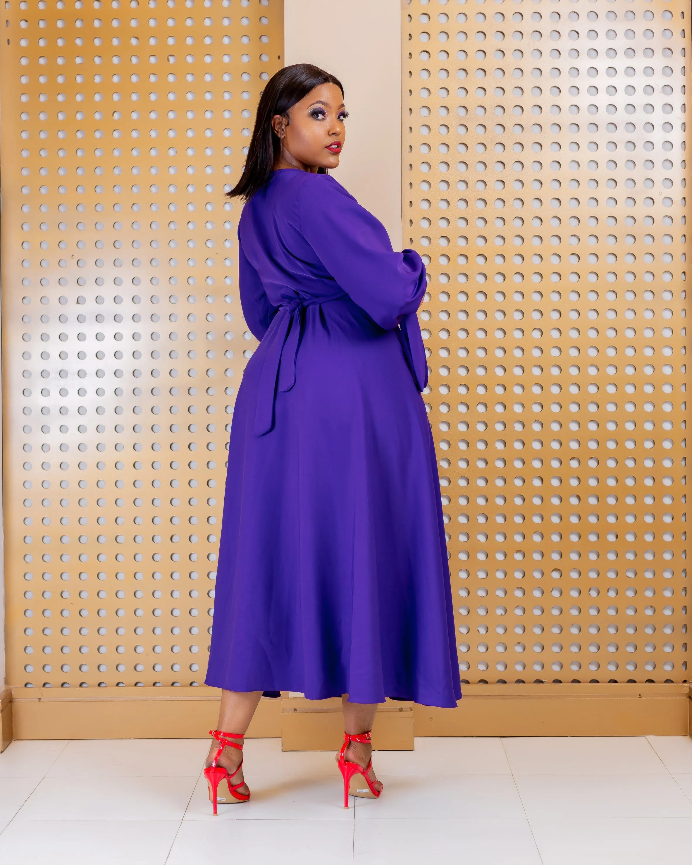 Asali Maxi Wrap Dress - Royal Purple