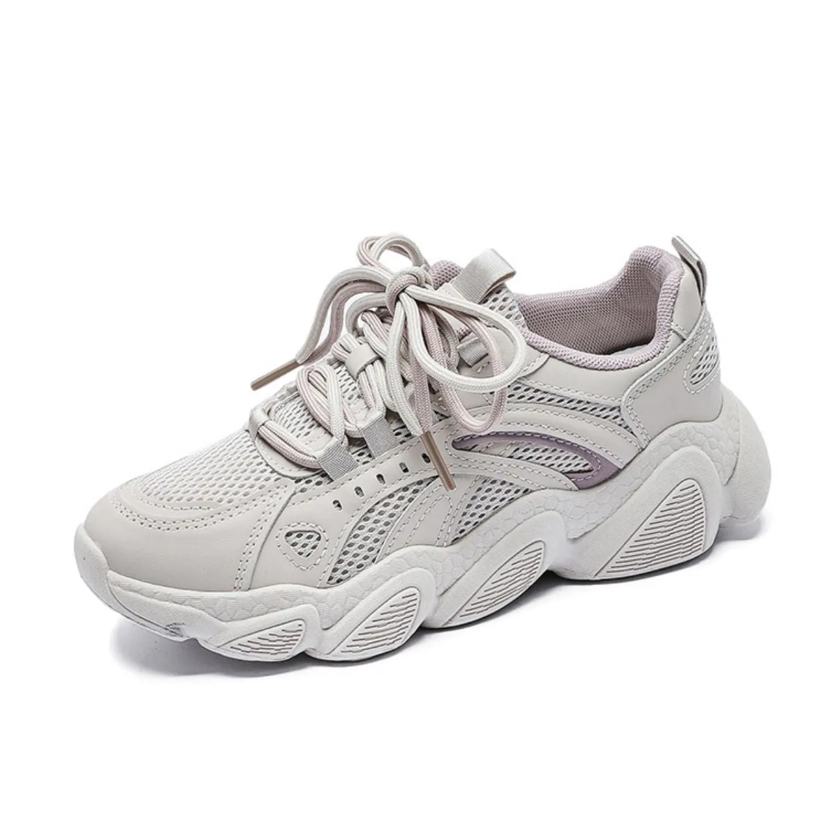 Athletic Shoes - Lace Up Mesh Breathable Athletic