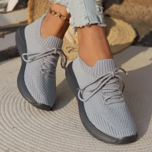 Athletic Shoes - Lace Up Mesh Breathable Athletic