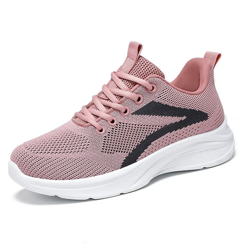 Athletic Shoes - Lace Up Mesh Breathable Athletic
