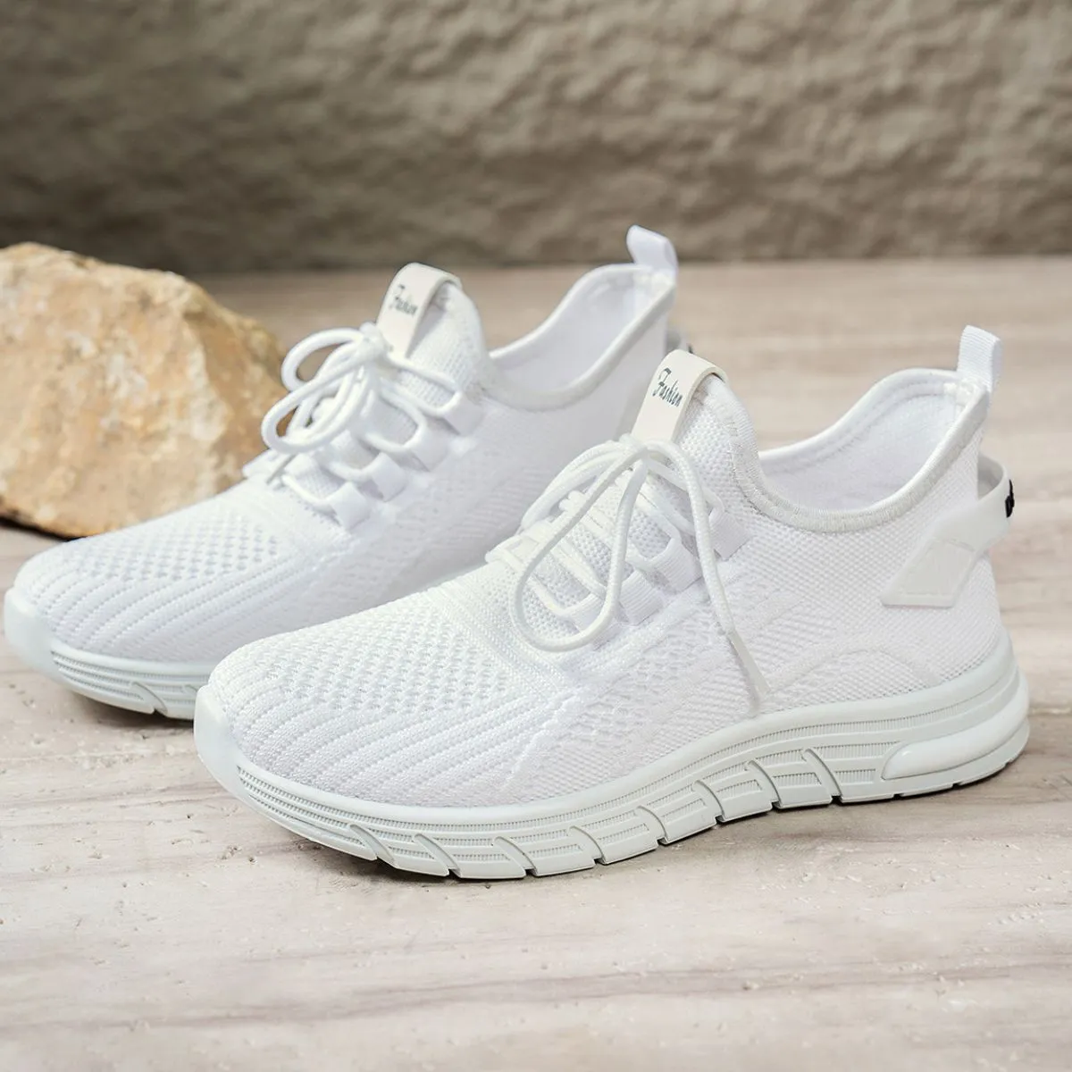 Athletic Shoes - Mesh Breathable Round Toe Athletic