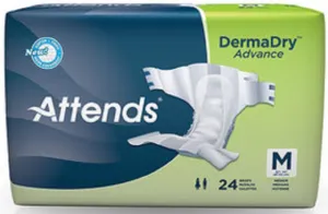 Attends BRB20 Breathable Briefs, Heavy Absorbency 32"-44" Medium, Pack of 24