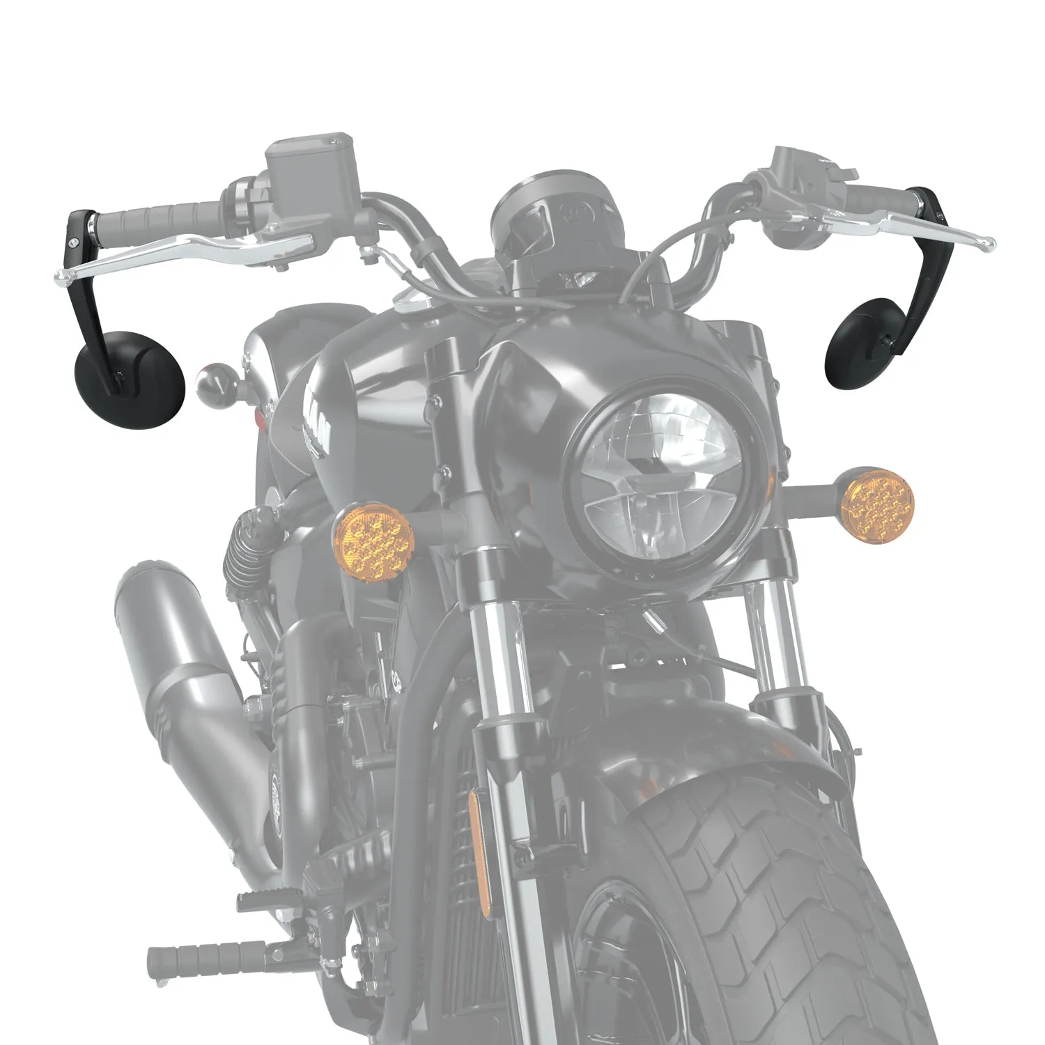 Bar End Mirrors in Black, Pair - 2891099-468