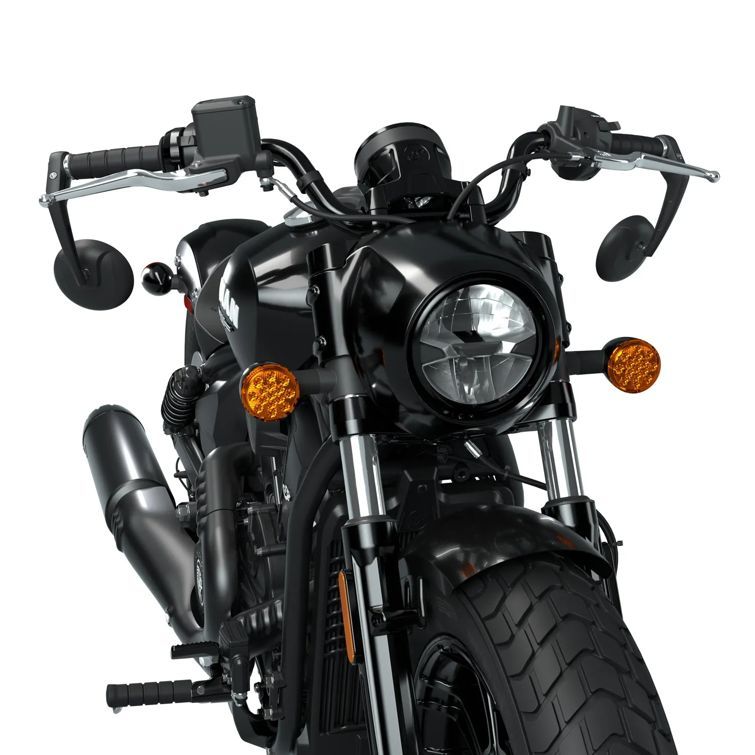 Bar End Mirrors in Black, Pair - 2891099-468