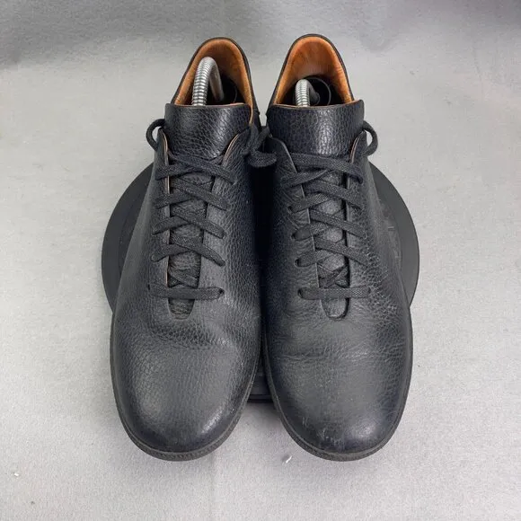 Beckett Simonon Geller Trainers Pebbled Black Leather Mens Size 10