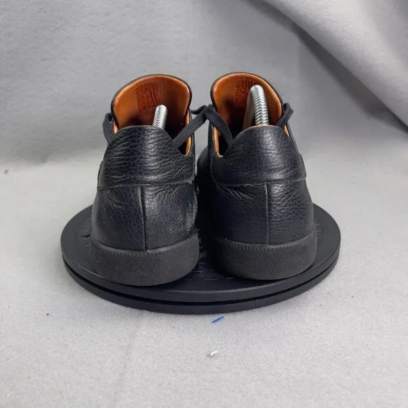 Beckett Simonon Geller Trainers Pebbled Black Leather Mens Size 10