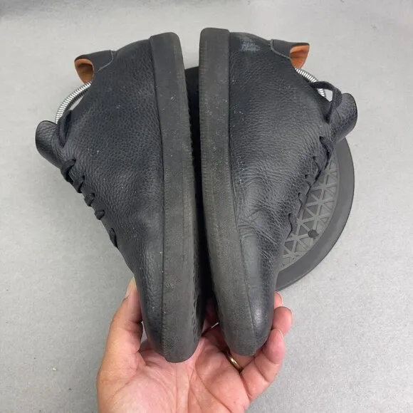 Beckett Simonon Geller Trainers Pebbled Black Leather Mens Size 10