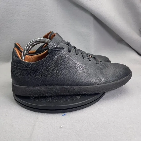 Beckett Simonon Geller Trainers Pebbled Black Leather Mens Size 10
