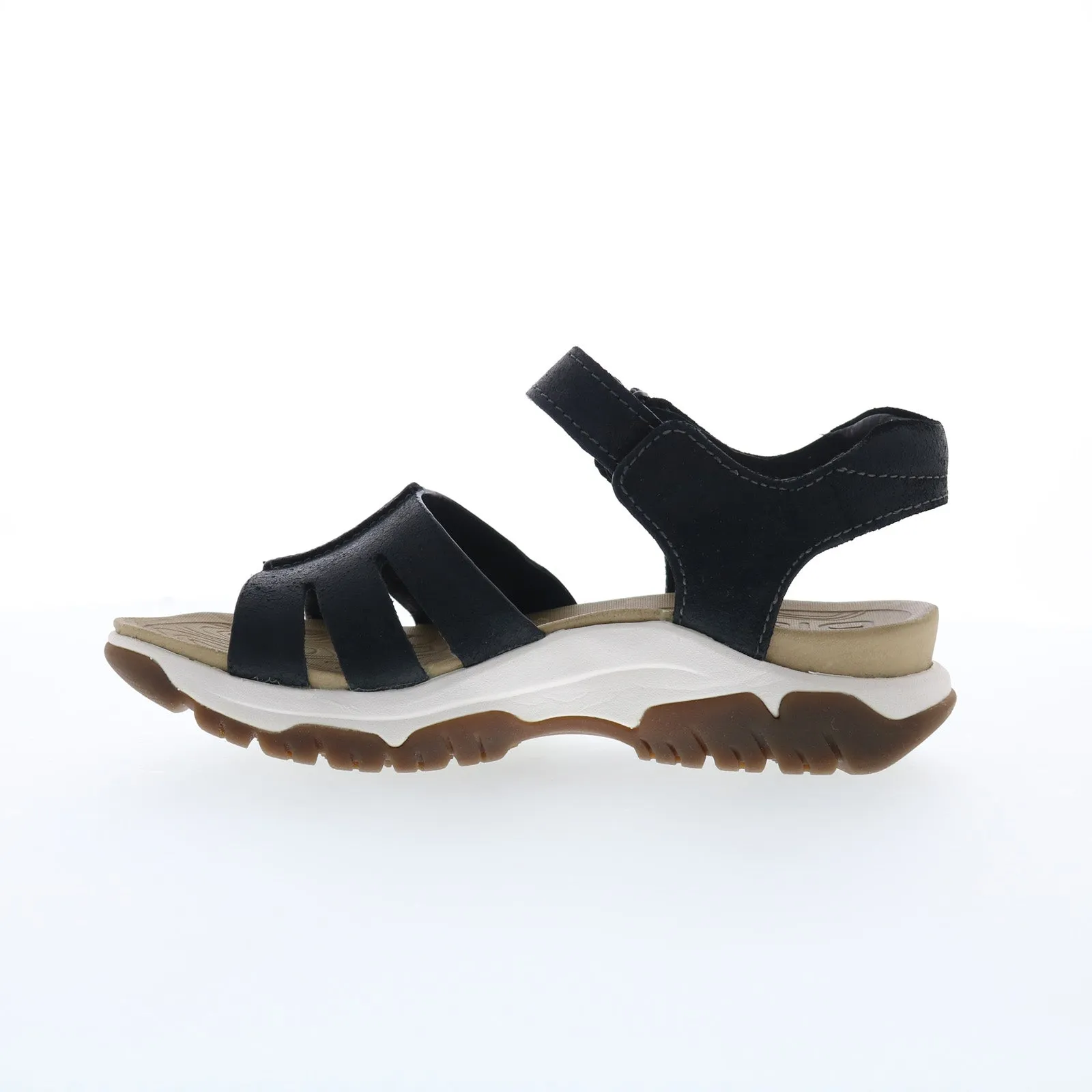Bionica Naddell BI0024801 Womens Black Leather Strap Sport Sandals Shoes