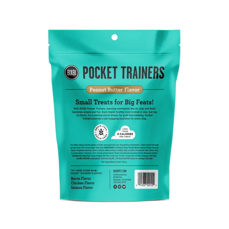 Bixbi Pocket Trainers Peanut Butter Flavor Dog Treats