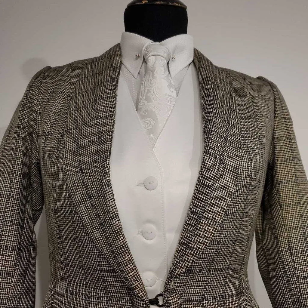 Black Houndstooth and Windowpane Daycoat