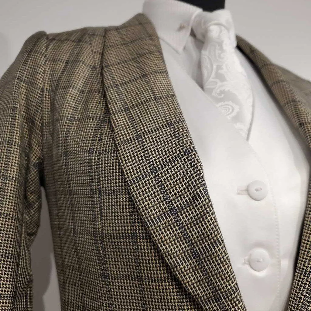 Black Houndstooth and Windowpane Daycoat