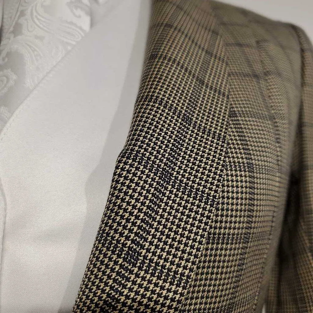Black Houndstooth and Windowpane Daycoat