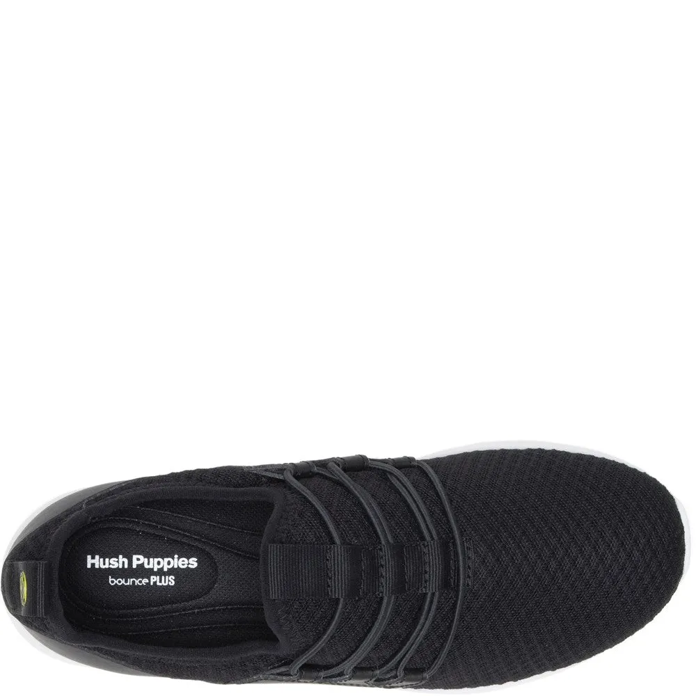 Black/White Recycled Good Shoe Bungee Trainers