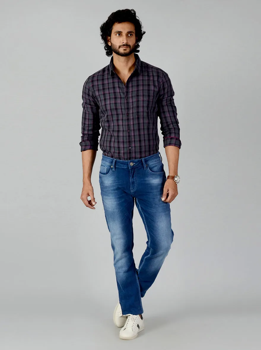 Blue Washed Slim Fit Jeans | JadeBlue