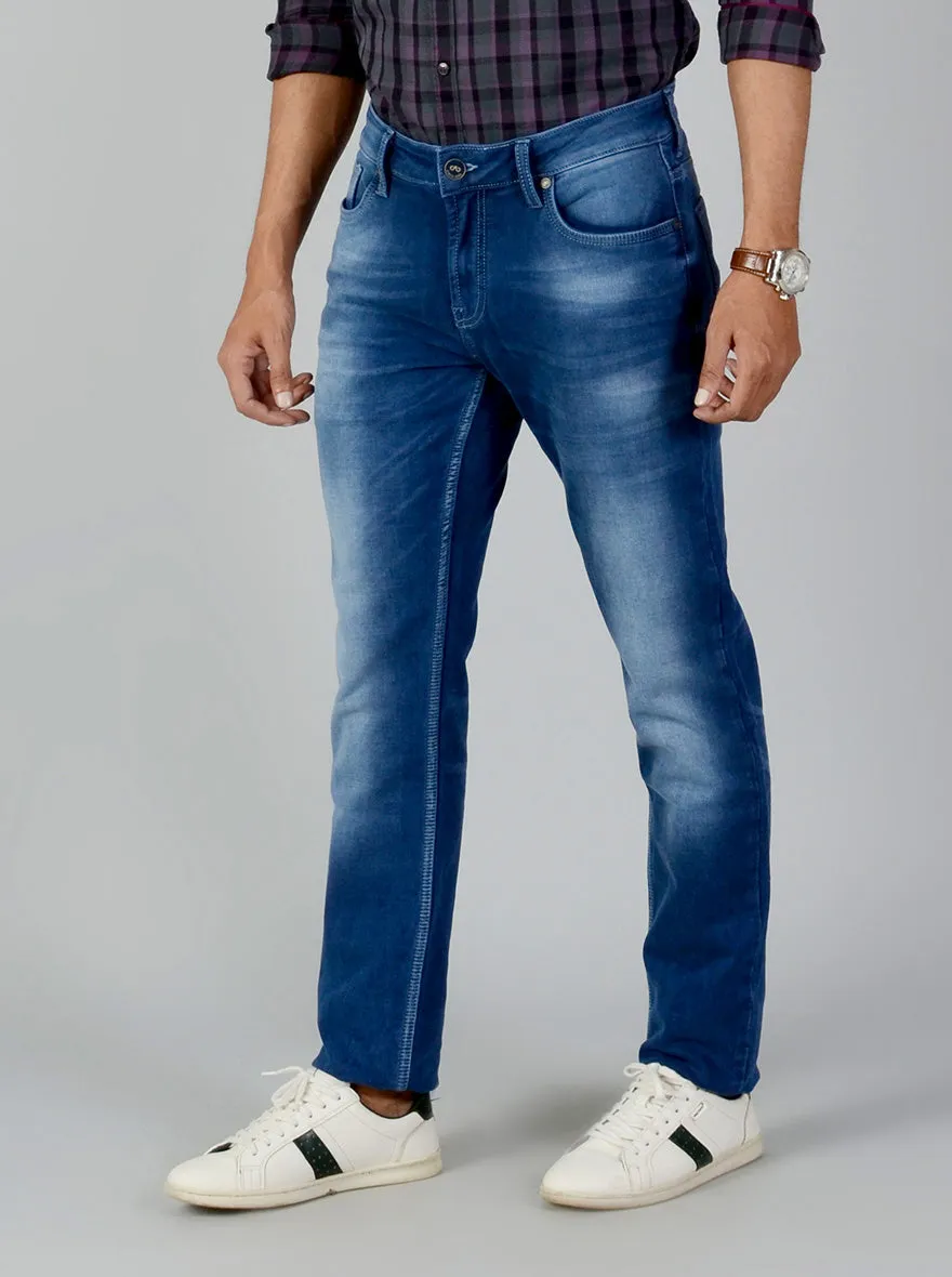 Blue Washed Slim Fit Jeans | JadeBlue