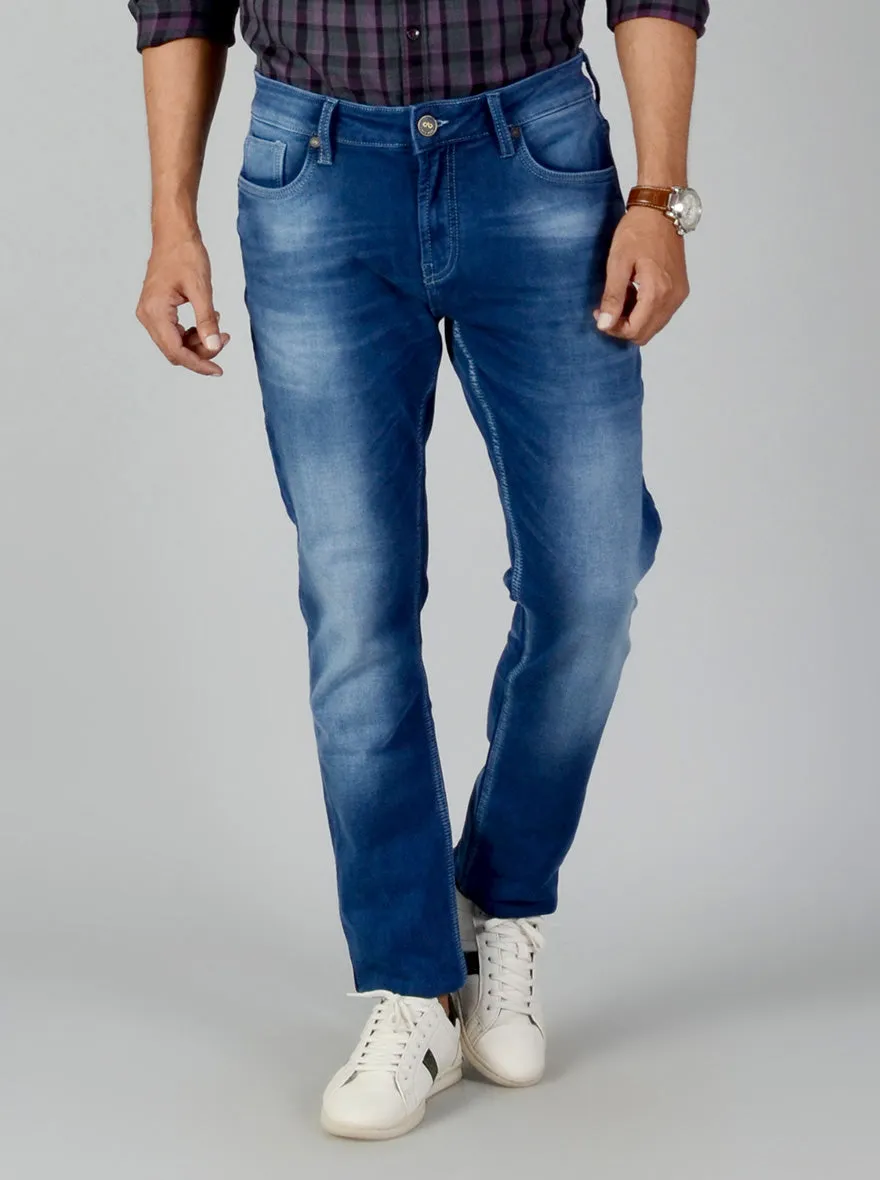 Blue Washed Slim Fit Jeans | JadeBlue