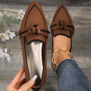 Bowknot Knitted Flats