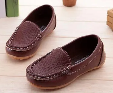 Boys Girls Leather Shoes Baby Moccasins kids Shoes Loafers Sneakers Fashion Children Shoes For soft bottom Boys X189