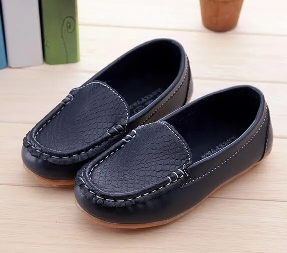 Boys Girls Leather Shoes Baby Moccasins kids Shoes Loafers Sneakers Fashion Children Shoes For soft bottom Boys X189