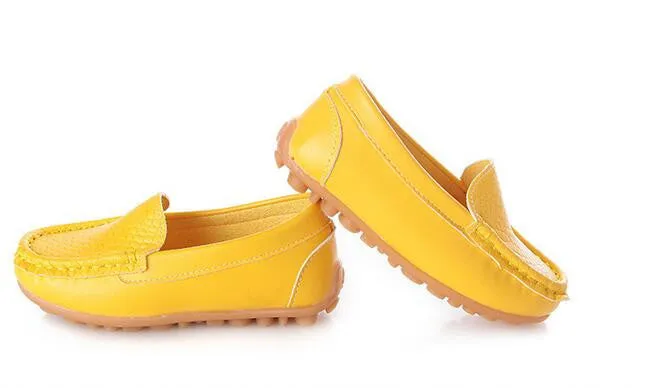 Boys Girls Leather Shoes Baby Moccasins kids Shoes Loafers Sneakers Fashion Children Shoes For soft bottom Boys X189