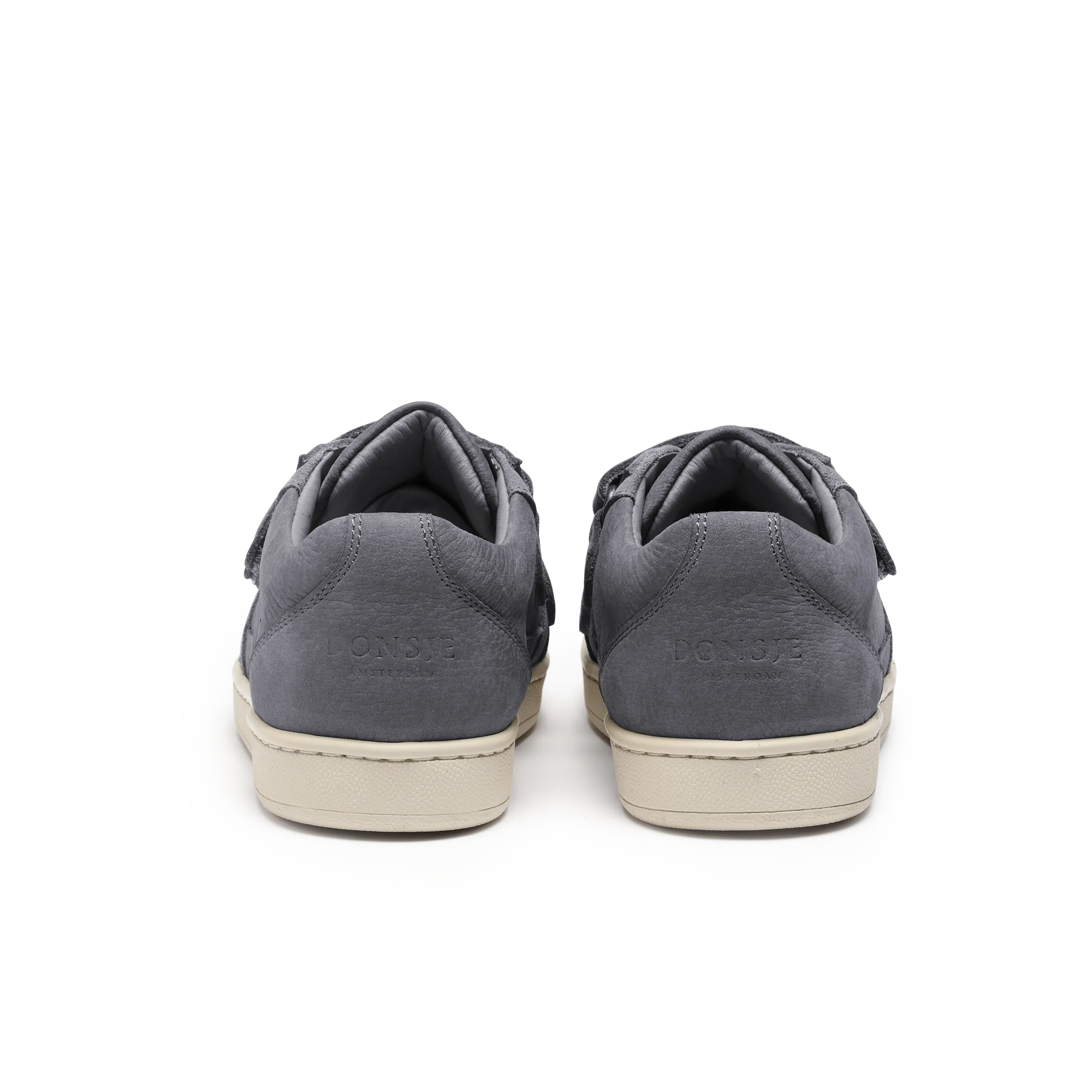 Boys Navy Leather Trainers