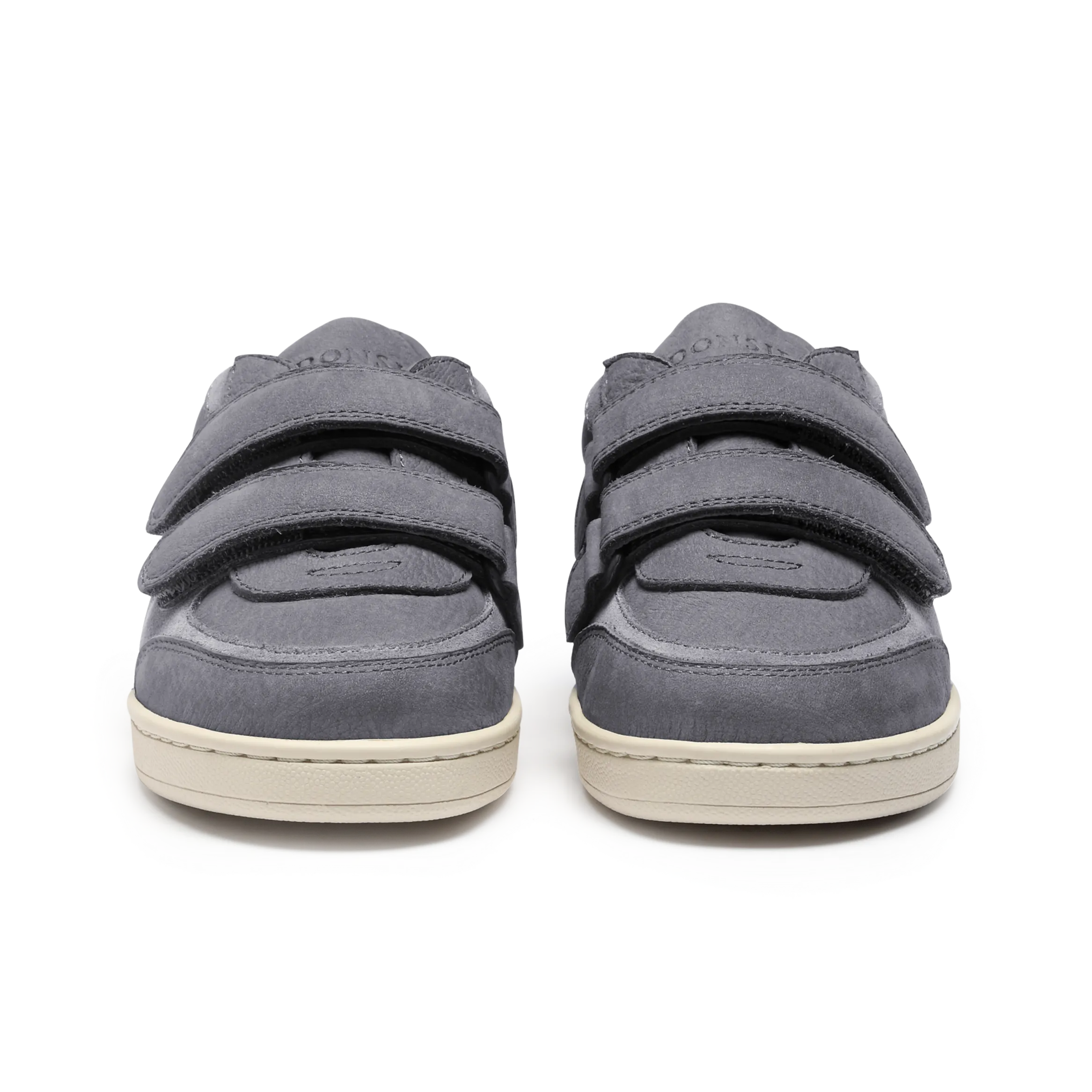 Boys Navy Leather Trainers