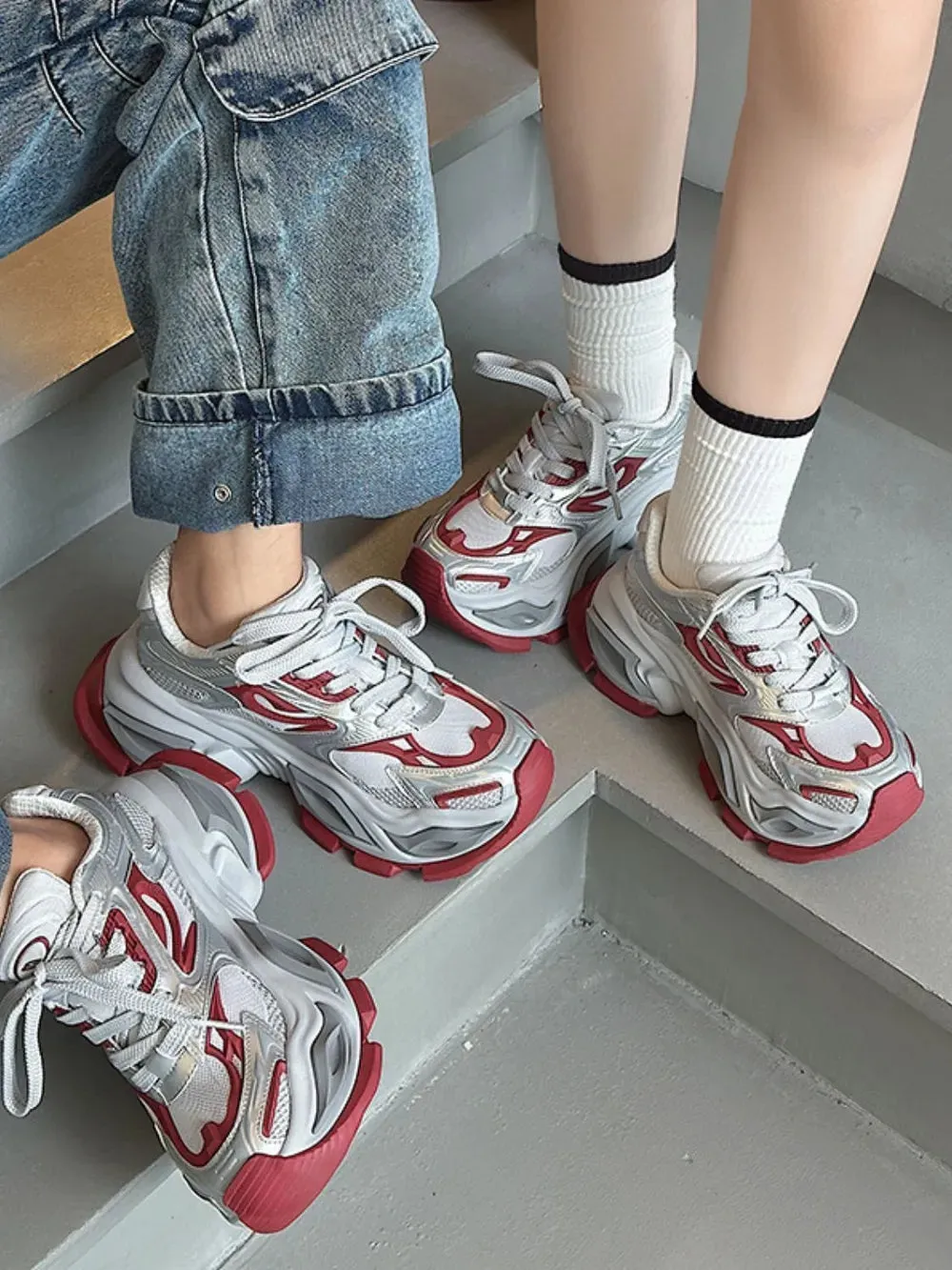 Breathable Chunky Platform Sneakers