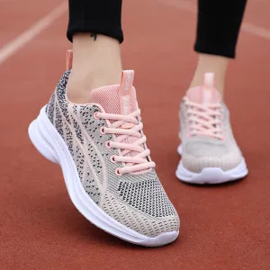Breathable Mesh Lace Up Athletic