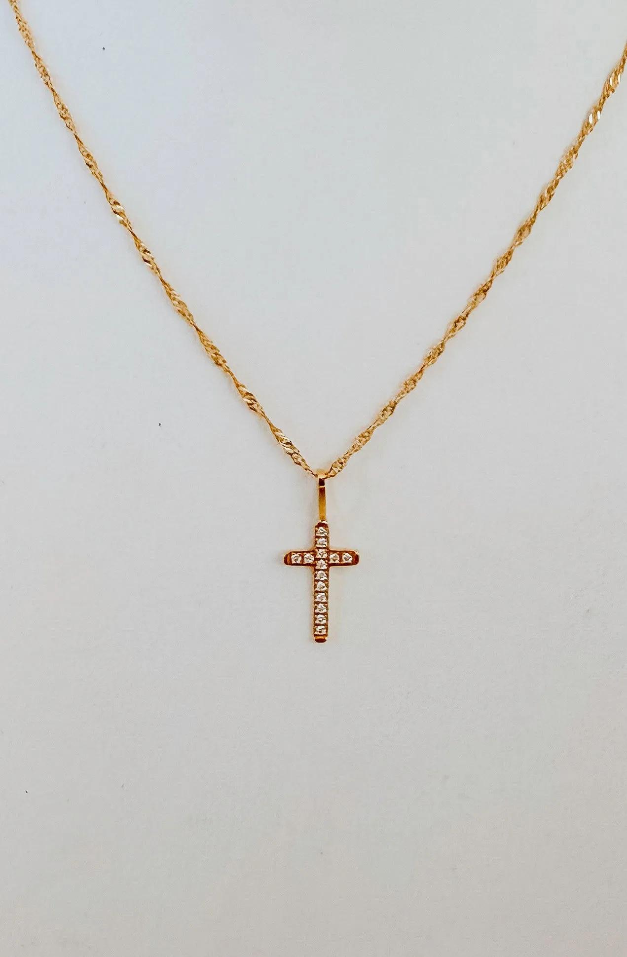BRENDA GRANDS REVERSIBLE DIAMOND CROSS NECKLACE