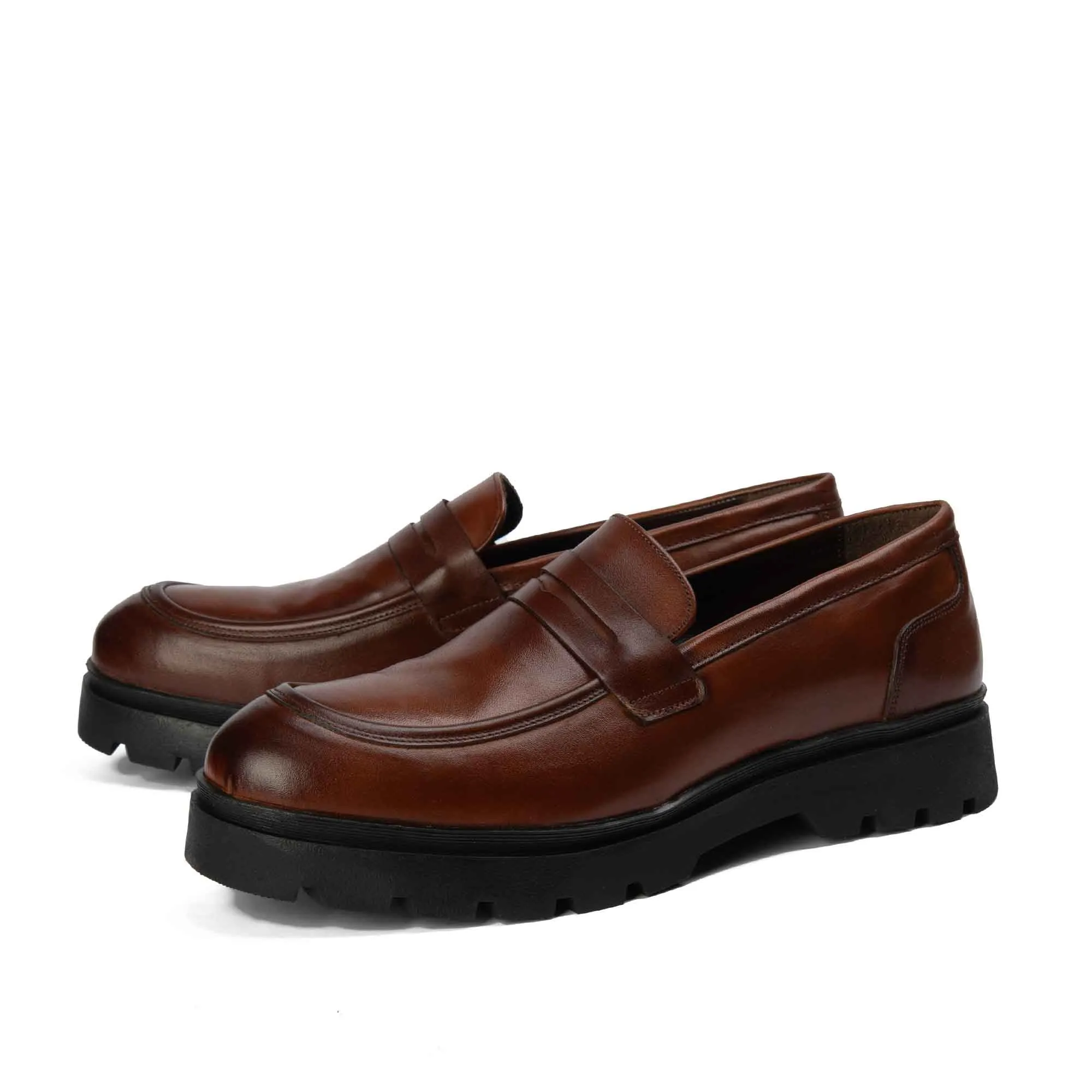 BRIO Genuine Leather Chunky Loafer– HAVAN