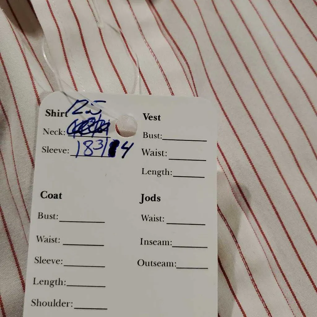 Carl Meyers White Shirt with Red Pinstripes