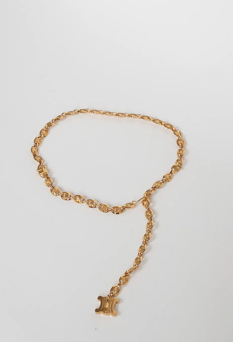 Celine Vintage Chain Belt Trousers in Navy