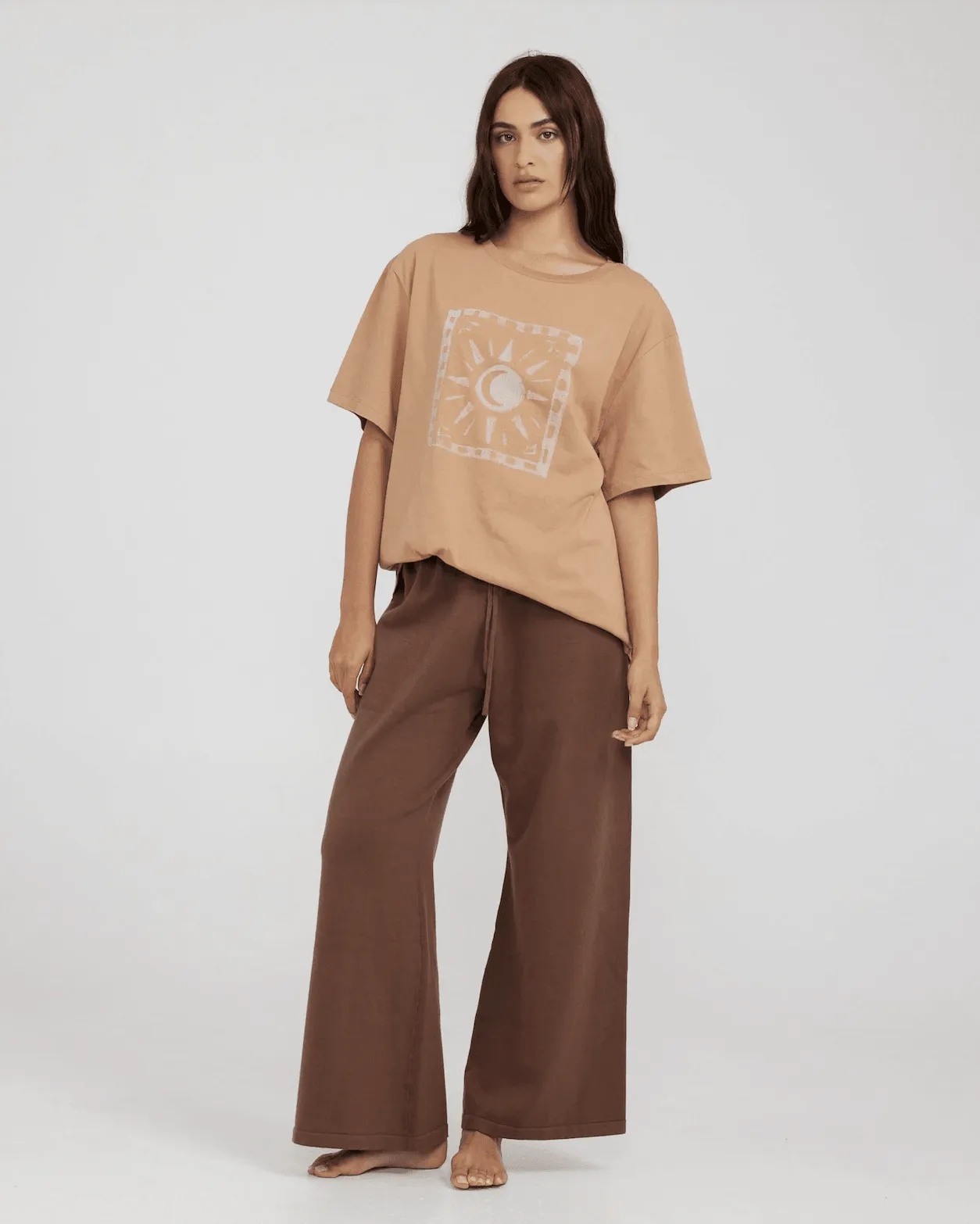CHARLIE HOLIDAY Astro Boyfriend Tee - Brown