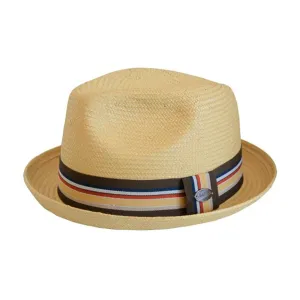 City Sport - Alberto - Fedora Strip Straw Hat - Beige