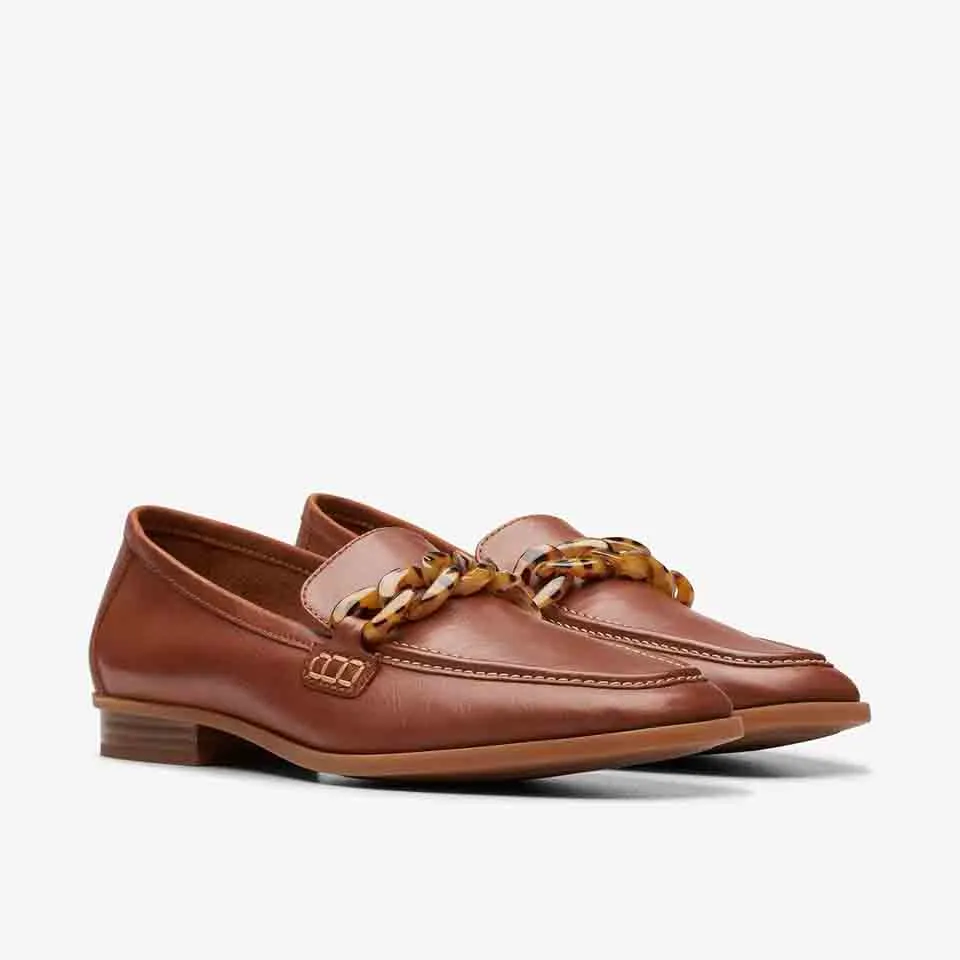 Clarks Women's Sarafyna Iris Lilac | Tan Leather