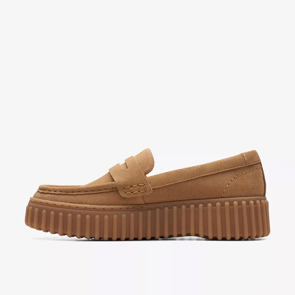Clarks Women's Torhill Penny Light Tan Suede 26171956