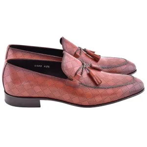Corrente Men’s Tan Tassel Almond Toe Loafer