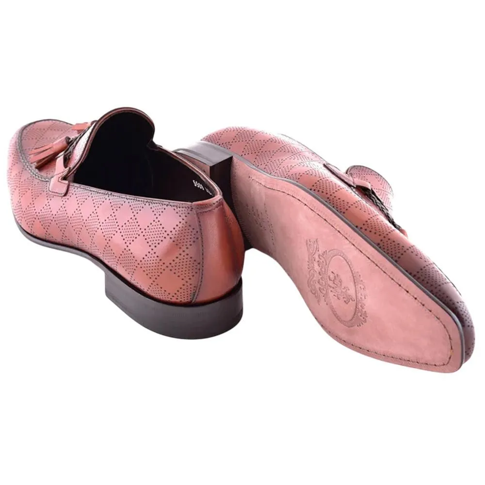 Corrente Men’s Tan Tassel Almond Toe Loafer