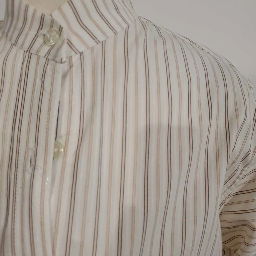 Cream and Tan stripe shirt